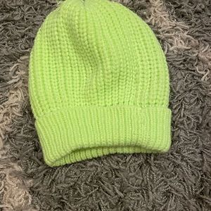 Lime green beanie